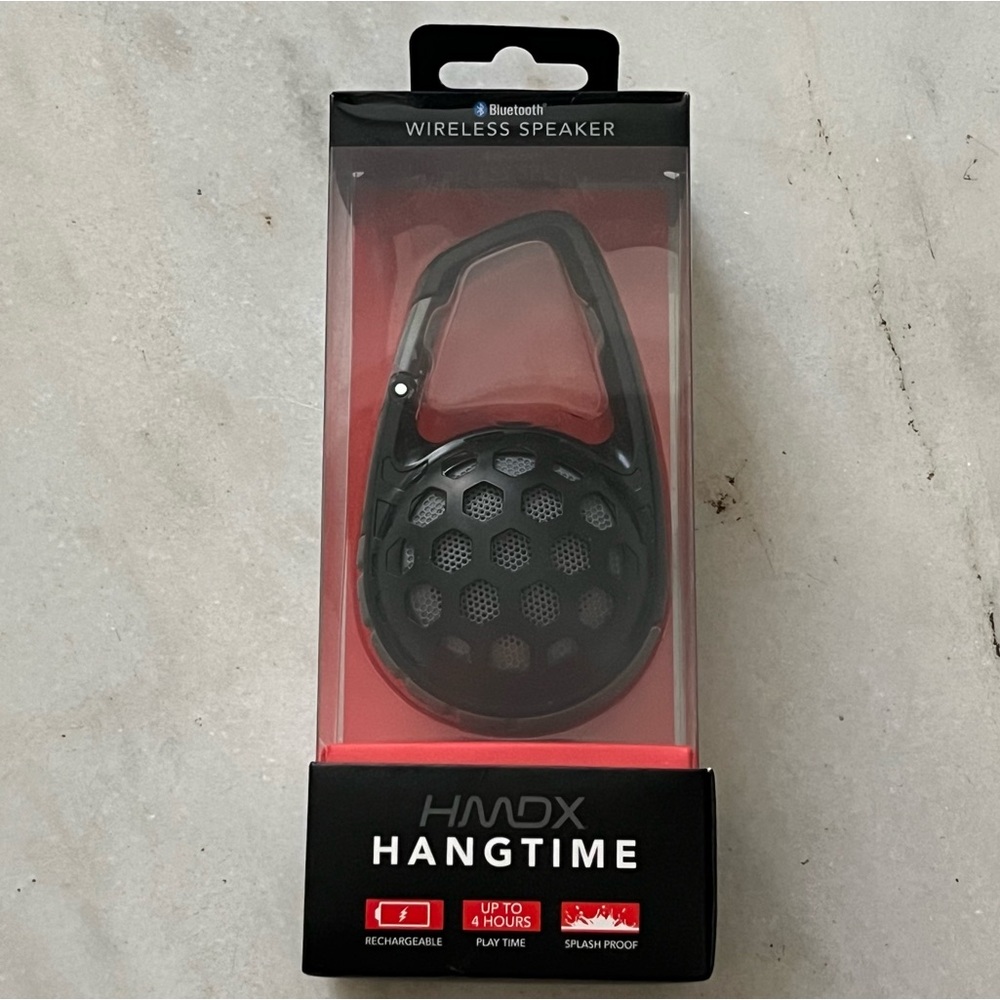 New! HMDX Hangtime Wireless Bluetooth Speaker - Black